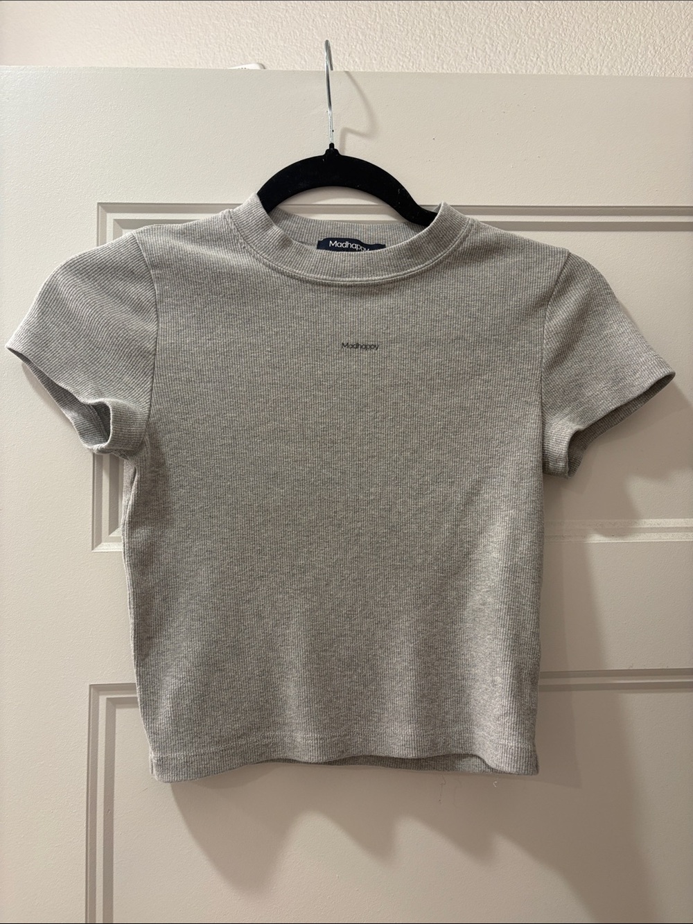 Madhappy Heather Gray Short Sleeve Ribbed Tee
